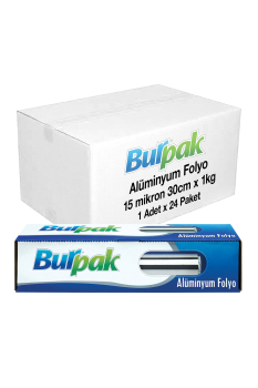 Burpak Alüminyum Folyo 30cm x 1 Kg 15mic x 24 Paket (Koli) - Burpak