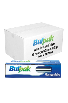 Burpak Alüminyum Folyo 30cm x 800gr 15mic x 24 Paket (Koli) - Burpak