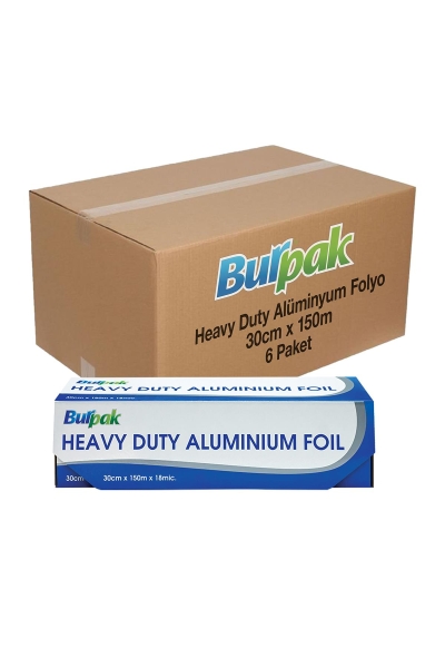 Burpak Heavy Duty Alüminyum Folyo 30cm x 150m 6 Adet (Koli) - 1