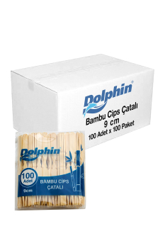 Dolphin Bambu Cips Çatalı 9cm 100lü x 100 Paket (Koli) - Dolphin