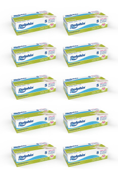 Dolphin Beyaz Lateks Eldiven Pudralı S 100 Adet x 10 Paket - Dolphin