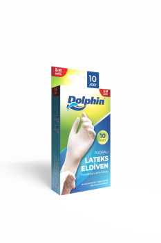 Dolphin Beyaz Lateks Eldiven Pudralı M 10 Adet - Dolphin