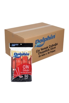 Dolphin Çin Yemek Çubuğu-Chopsticks 23cm 50 Çift x 30 Paket (Koli) - Dolphin