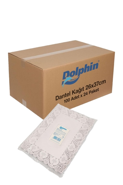 Dolphin Dantel Kağıt 26cm x 37cm 100 Adet x 24 Paket Koli - 1