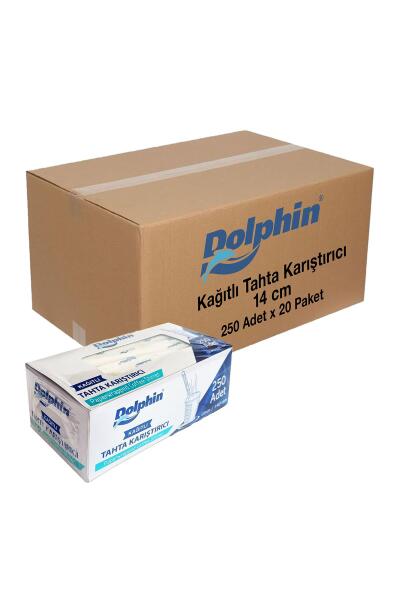 Dolphin Kağıtlı Tahta Karıştırıcı 14cm 250 Adet x 20 Paket (Koli) - 2