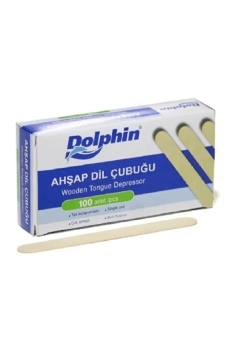 Dolphin Naturel Dil Çubuğu-Abeslang 12cm 100lü - Dolphin