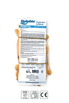 Dolphin Pamuk Nitril İş Eldiveni Beyaz/Sarı PAN350 FLEX 9-L 12 Çift - 3