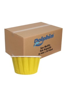 Dolphin Sarı Muffin Kek Kapsülü 50 Adet x 30 Paket (Koli) - Dolphin