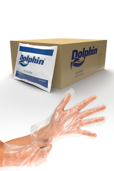 Dolphin Şeffaf Eldiven Pe 100 Adet x 100 Paket - Koli - Dolphin