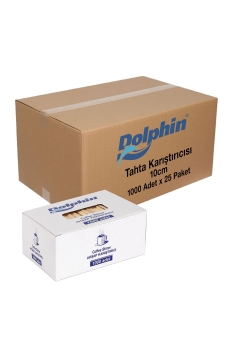 Dolphin Tahta Karıştırıcı 10cm 1000 Adet x 25 Paket Koli - Dolphin