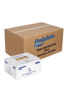 Dolphin Tahta Karıştırıcı 14cm 1000 Adet x 25 Paket - Dolphin