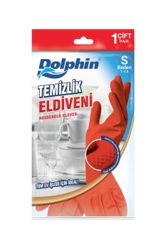 Dolphin Temizlik Eldiveni Kırmızı S 1 Çift - 2