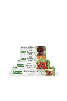 Fresh-Up Ekonomik Mutfak Seti Alüminyum Folyo + Buzdolabı Poşeti Seti - Fresh-Up