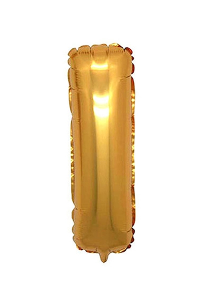 I Harf Altın Folyo Balon 90cm (40 inch) 1 Adet - 1