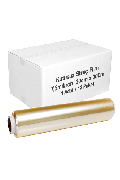 Kutusuz Streç Film 30cm x 300m 8mic x 12 Paket (Koli) - 1