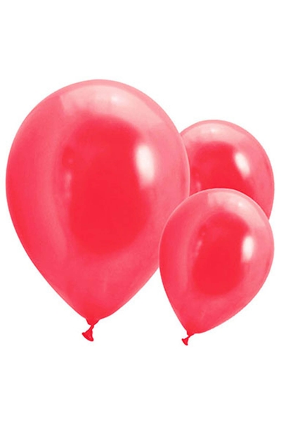 Metalik Kırmızı Balon 30cm (12 inch) 10lu - 1