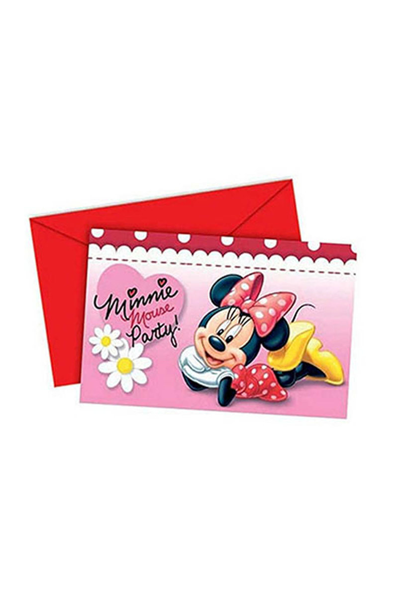 Minnie Daisies Davetiye 6lı - 1