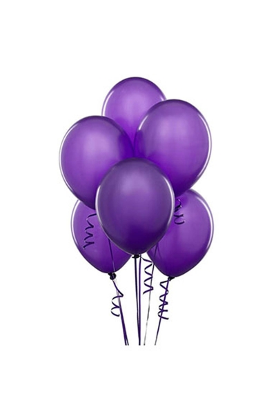 Mor Lateks Balon 30cm (12 inch) 10lu - 1