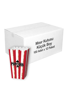 Patlamış Mısır Kutusu Küçük 100lü x 12 Paket (Koli) - Roll-Up