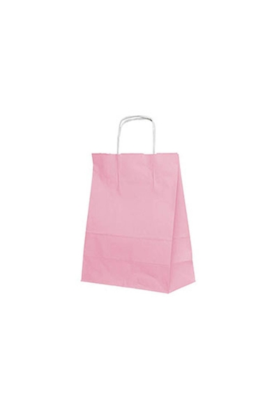 Roll-Up Kraft Çanta Pembe Küçük Boy 18x24cm 25li - 2