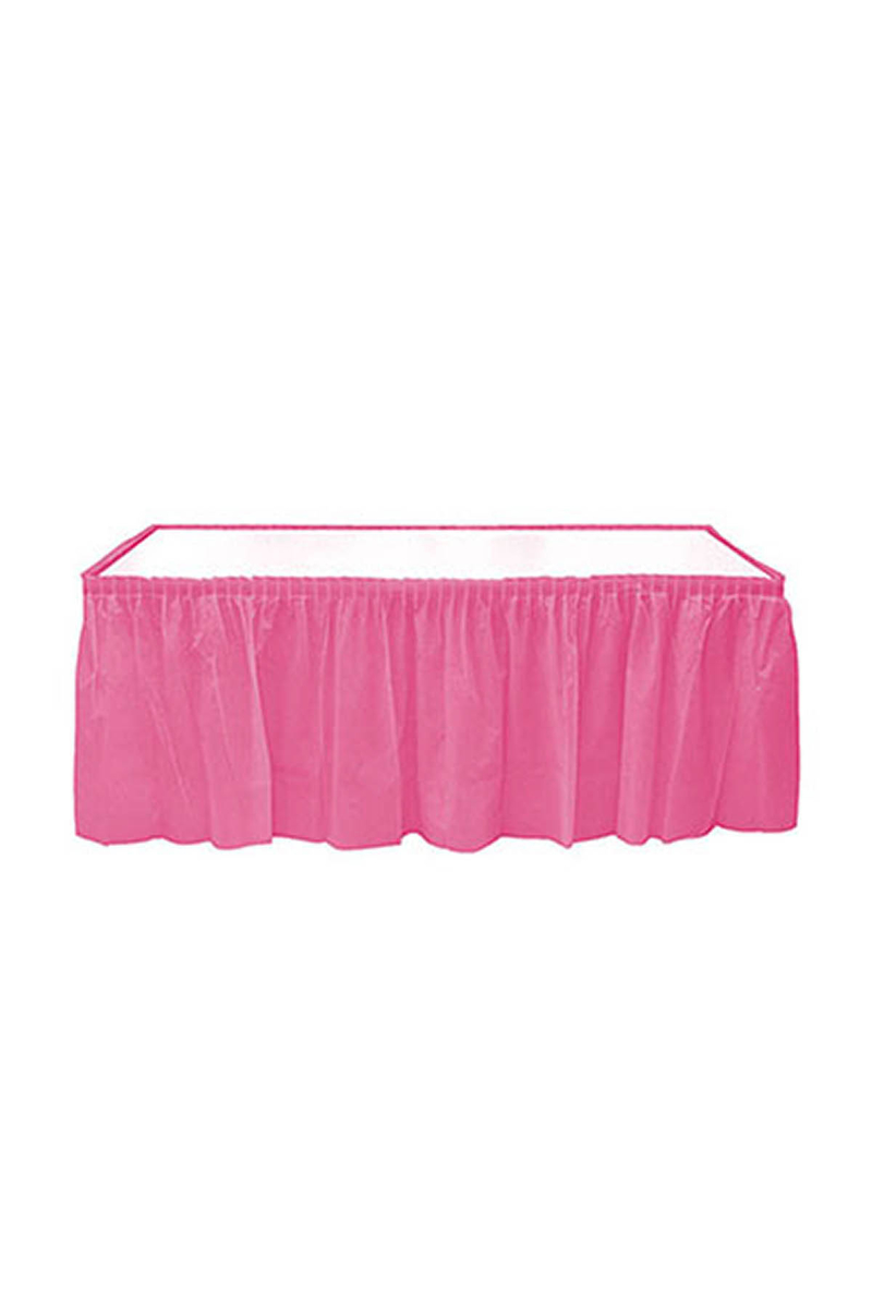 Roll-Up Plastik Masa Eteği Pembe 75 x 426cm 1 Adet - 1