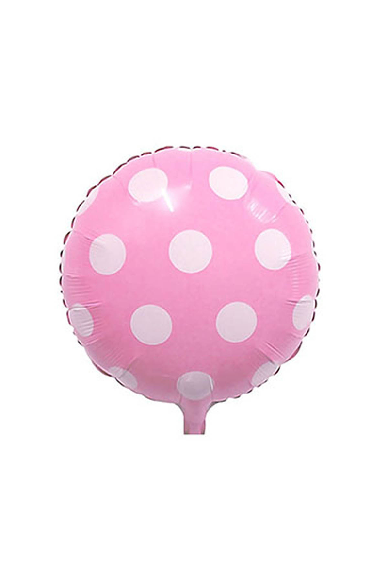 Pembe Puantiyeli Folyo Balon 43cm 2li - 1