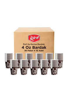 Roll-Up 4oz Türk Kahvesi ve Espresso Karton Bardak 360 Adet (Koli) - Roll-Up