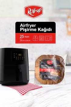 Roll-Up Airfryer Pişirme Kağıdı Kare 20cm 25li - 2