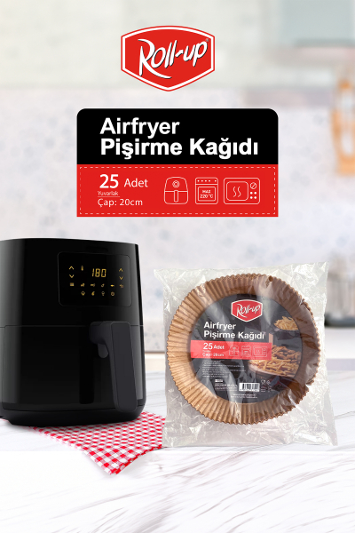 Roll-Up Airfryer Pişirme Kağıdı Yuvarlak 20cm 25li - 2