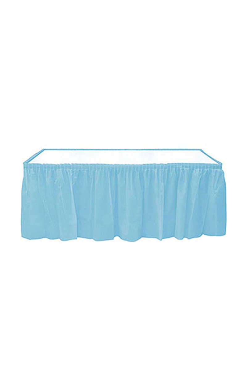Roll-Up Plastik Masa Eteği Açık Mavi 75 x 426cm 1 Adet - 1