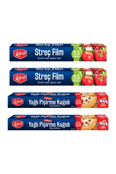 Roll-Up Streç Film ve Pişirme Kağıdı 4 Parça Ekonomik Mutfak Seti 3 - Roll-Up