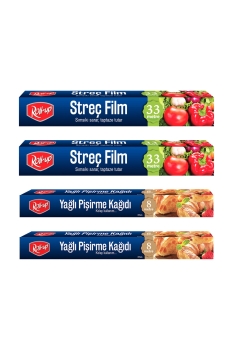 Roll-Up Streç Film ve Pişirme Kağıdı 4 Parça Ekonomik Mutfak Seti 4 - Roll-Up