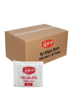 Roll-Up Tel Klips 9cm 1000li x 50 Paket Koli - 1